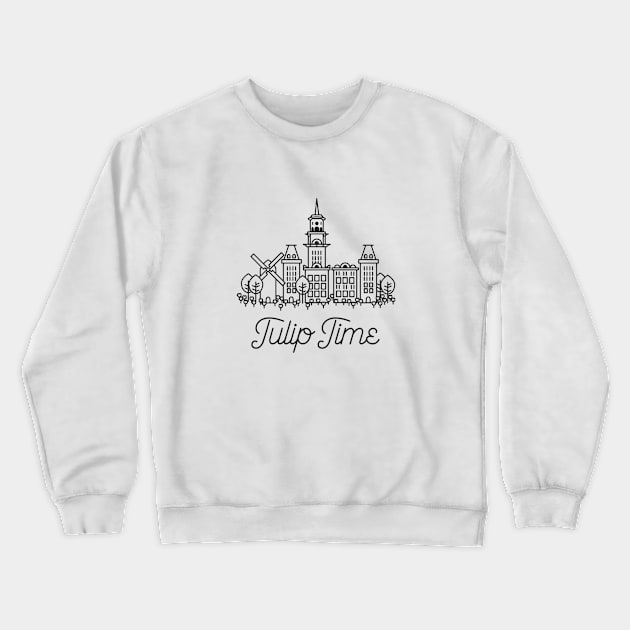 Tulip Time 2 (black) Crewneck Sweatshirt by ethanunzicker